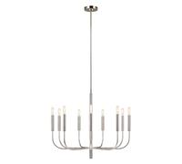 Lampadario Classico Brianna Acciaio Nichel Lucido 9 Luci E14