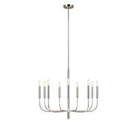 Lampadario Classico Brianna Acciaio Nichel Lucido 9 Luci E14