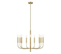 Lampadario Classico Brianna Acciaio Ottone Brunito 9 Luci E14