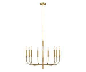 Lampadario Classico Brianna Acciaio Ottone Brunito 9 Luci E14