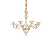 Lampadario Classico Brigitta Vetro Ambra 8 Luci E14