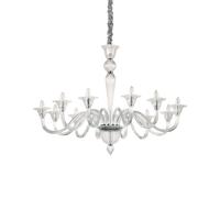 Lampadario Classico Brigitta Vetro Trasparente 12 Luci E14
