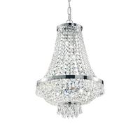 Lampadario Classico Caesar Metallo-Cristallo Cromo 12 Luci G9 3W 3000K
