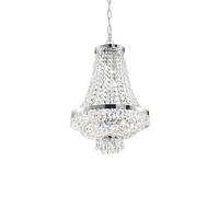 Lampadario Classico Caesar Metallo-Cristallo Cromo 9 Luci G9 3W 3000K Luce Calda