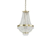 Lampadario Classico Caesar Metallo-Cristallo Oro 6 Luci G9 3W 3000K Luce Calda