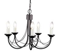 Elstead Lighting Carisbrooke lampada sospesa 5x60 W nero CB5-BLACK