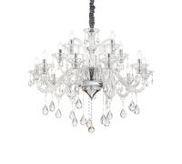 Lampadario Classico Colossal Metallo-Cristallo Trasparente 15 Luci E14