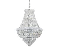 Lampadario Classico Dubai Metallo-Cristallo Cromo 24 Luci E14