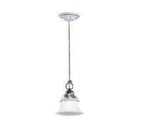 Lampadario Classico Ferrara Metallo E Ceramica Nero Sfumato Rame 1 Luce E14