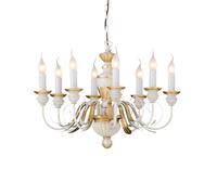 Lampadario Classico Firenze Materie Plastiche Bianco 8 Luci E14