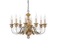 Lampadario Classico Firenze Materie Plastiche Oro 8 Luci E14