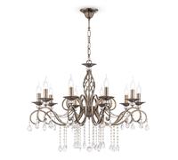 Lampadario Classico Grace Metallo Ottone 10 Luci