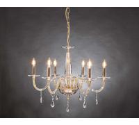 Lampadario classico in cristallo oro a 6 luci design swarovsky coll. marò