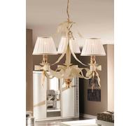 Lampadario classico in ferro battuto avorio-oro 3 luci pre Ls 108/3P