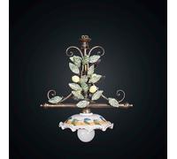 Lampadario classico in ferro battuto limoni e ceramica 1 luce BGA 1973-s1