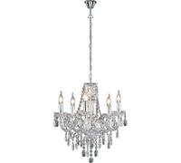 Lampadario classico Luster 5 luci acrilico trasparente Ø 52 cm E14 40 W Chiaro