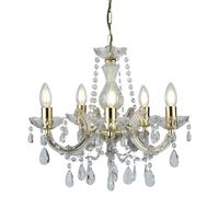 Lampadario Classico Marie Therese Acciaio Adjustable Cristallo 5 Luci E14