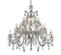 Lampadario Classico Marie Therese Acciaio Adjustable Vetro 30 Luci E14