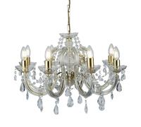 Searchlight Lampadario MARIE THERESE, 8 luci ottone Searchlight