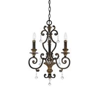 Lampadario Classico Marquette Acciaio Bronzo Heirloom 3 Luci E14