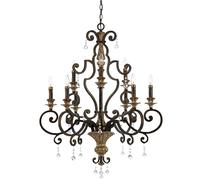 Lampadario Classico Marquette Acciaio Bronzo Heirloom 9 Luci E14