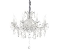 Lampadario Classico Napoleon Metallo-Cristallo Cromo 8 Luci E14