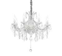Lampadario Classico Napoleon Metallo-Cristallo Cromo 8 Luci E14