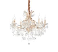 Lampadario Classico Napoleon Metallo-Cristallo Oro 8 Luci E14