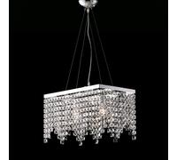 Lampadario Classico Penelope Metallo Cromo Cristallo 2 Luci E27