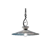Lampadario Classico Ravenna Metallo E Ceramica Nero Sfumato Arg. 31Cm 1 Luce E27