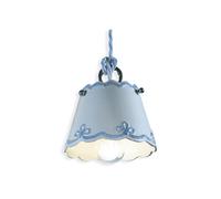 Lampadario Classico Ravenna Metallo E Ceramica Nero Sfumato Argento 1 Luce E14