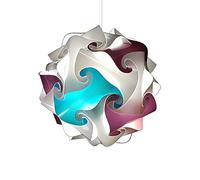 Lampadario colori a scelta design moderno FIOCCO sala soggiorno salotto stanza bambini camera da letto negozio locale bar ristorante pizzeria luci led moderne chic glamour (Bianco Celeste Viola)