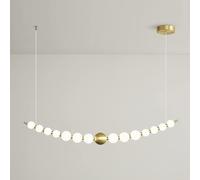 Lampadario Combinato Strisce LED - Carattere in Ottone Moderno Semplice Cafe Restaurant Lampada Sospensione a soffitto Decorazioni la casa per interniIlluminazione, lampadari Moderni
