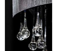 Lampadario con 85 Cristalli Nero