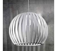 Lampadario con lampada a sospensione in acrilico bianco D.40cm art.5858B Illuminazione moderna ideale per salone e cucina