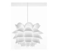 Lampadario con lampada a sospensione in acrilico bianco D.48cm 5434B Illuminazione moderna ideale per stanzetta cucina salone