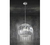 Lampadario con lampada a sospensione in acrilico trasparente D.40cm art.5858T Illuminazione moderna ideale per salone e cucina