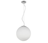 Lampadario con lampada a sospensione in vetro bianco diametro 40cm art.6346 Illuminazione moderna ideale per salone e cucina