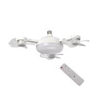 Lampadario con ventilatore da soffitto a LED Plafoniera LED con ventilatore | con telecomando,3 tonalità di colore e 3 velocità, timer 2h/4h, attacco E27, per camera da letto, soggiorno sala da pranzo