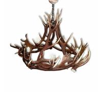 Lampadario con vere corna di cervo e daino. Luci: 5xE14 M: 100x100x80cm 157201