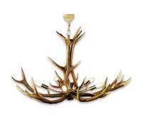 Lampadario con vere corna di cervo. Luci: 5xE14 M: 80x80x80cm 15780301