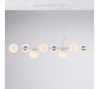 Lampadario Contemporaneo Adrian Metallo Bianco Cromo 8 Luci E14 [EEK: A++]