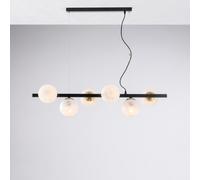 Lampadario Contemporaneo Adrian Metallo Nero Bronzo 6 Luci E14
