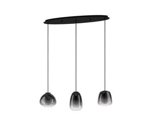 Lampadario Contemporaneo Aguilares 3 Luci Metallo Nero