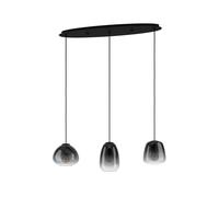 Lampadario Contemporaneo Aguilares 3 Luci Metallo Nero