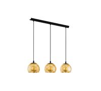 Lampadario Contemporaneo Albaraccin 3 Luci Metallo Nero