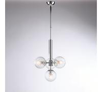 Lampadario Contemporaneo Armonia Metallo Cromo 4 Luci E14