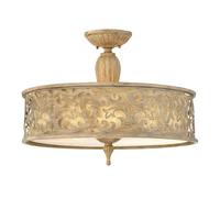 Lampadario Contemporaneo Carabel In Acciaio Beige Champagne Vetro 3 Luci E27 [EEK: A++]