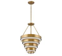 Lampadario Contemporaneo Echelon Acciaio Ottone Antico 4 Luci E14