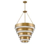 Lampadario Contemporaneo Echelon Acciaio Ottone Antico 8 Luci E14